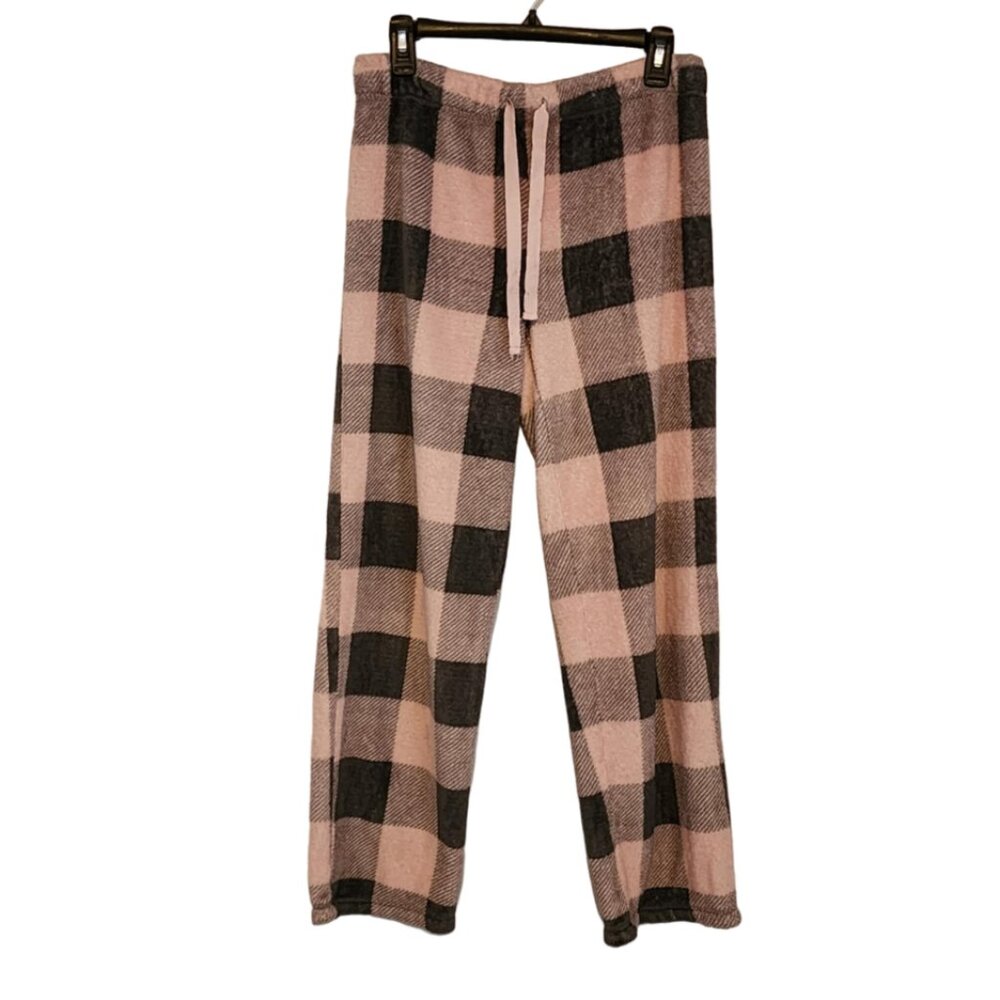 Secret Treasures Cozy Buffalo Check PJ Pants Pink Charcoal Grey Sleepwear